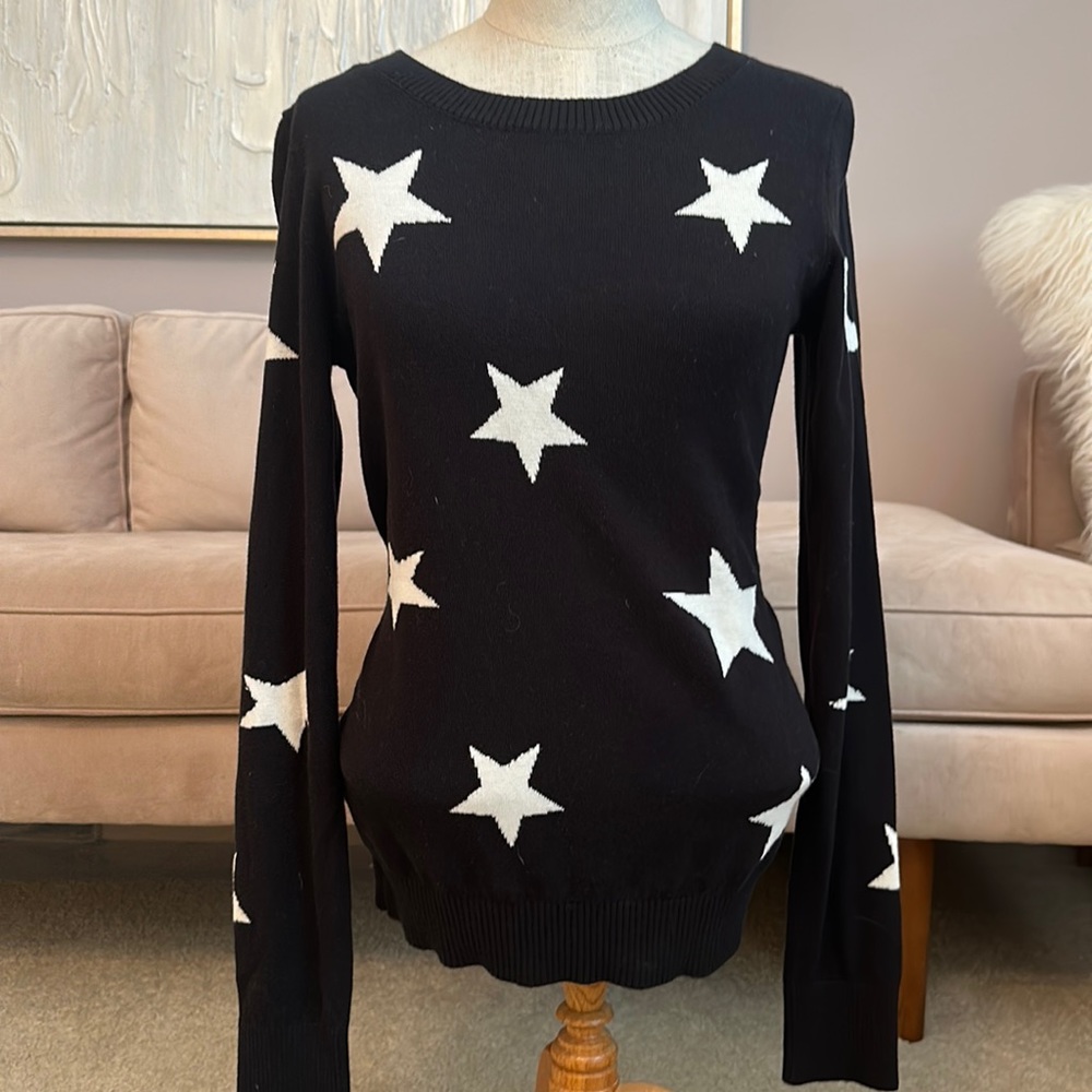 Black & White Star Sweater